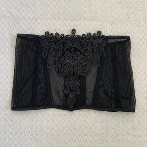 Corset Black Mesh Top